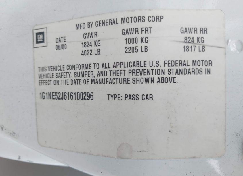 Photo 9 of 2001 Chevrolet Malibu LS (VIN 1G1NE52J616100296)