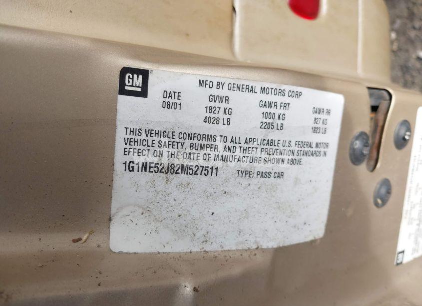 Photo 9 of 2002 Chevrolet Malibu LS (VIN 1G1NE52J82M527511)