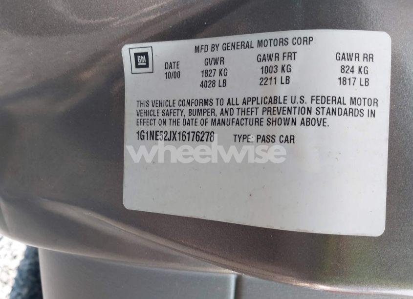 Photo 9 of 2001 Chevrolet Malibu LS (VIN 1G1NE52JX16176278)