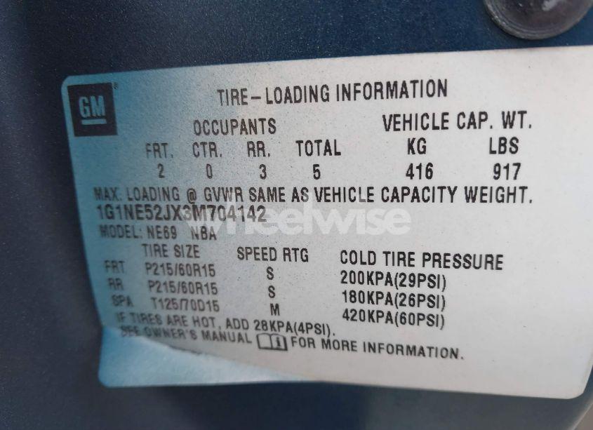 Photo 9 of 2003 Chevrolet Malibu LS (VIN 1G1NE52JX3M704142)