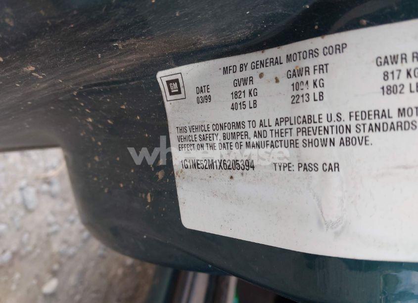 Photo 9 of 1999 Chevrolet Malibu LS (VIN 1G1NE52M1X6205394)