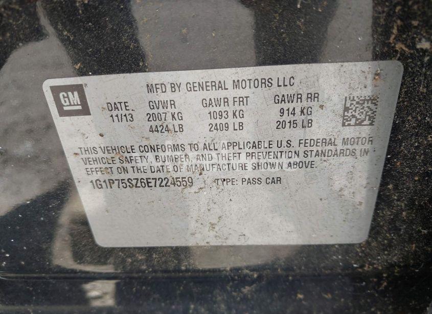 Photo 9 of 2014 Chevrolet Cruze DIESEL (VIN 1G1P75SZ6E7224559)