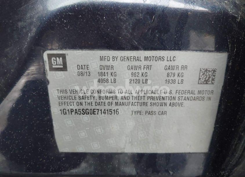 Photo 9 of 2014 Chevrolet Cruze LS AUTO (VIN 1G1PA5SG0E7141516)