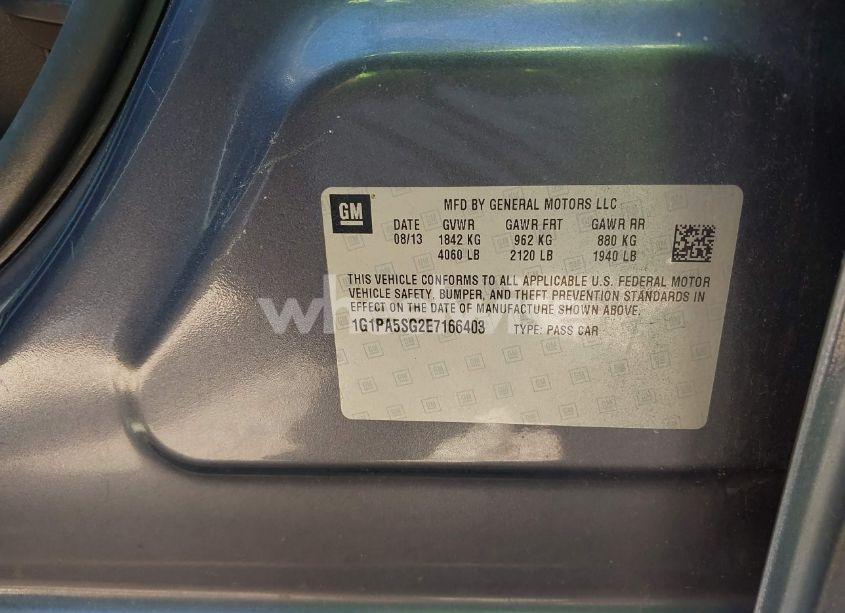 Photo 9 of 2014 Chevrolet Cruze LS AUTO (VIN 1G1PA5SG2E7166403)