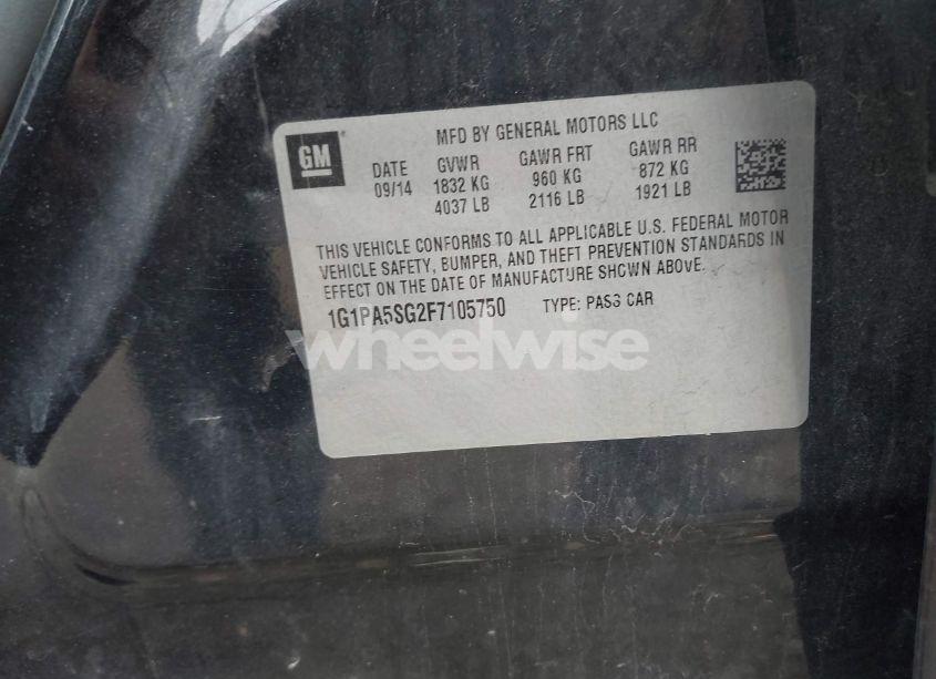 Photo 9 of 2015 Chevrolet Cruze LS AUTO (VIN 1G1PA5SG2F7105750)