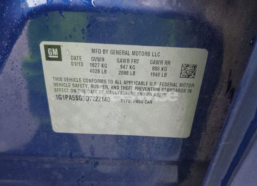 Photo 9 of 2013 Chevrolet Cruze LS AUTO (VIN 1G1PA5SG5D7222140)