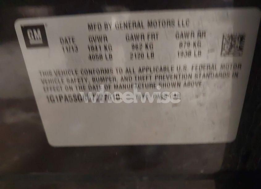 Photo 9 of 2014 Chevrolet Cruze LS AUTO (VIN 1G1PA5SG6E7227610)