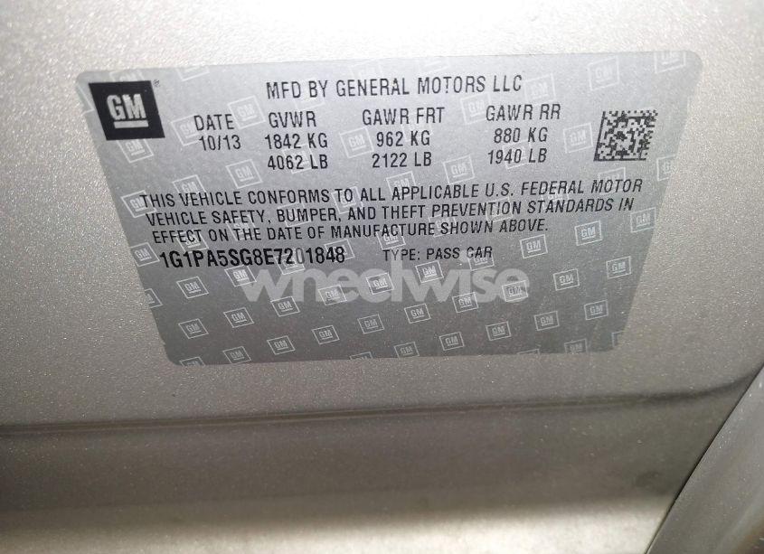 Photo 9 of 2014 Chevrolet Cruze LS AUTO (VIN 1G1PA5SG8E7201848)