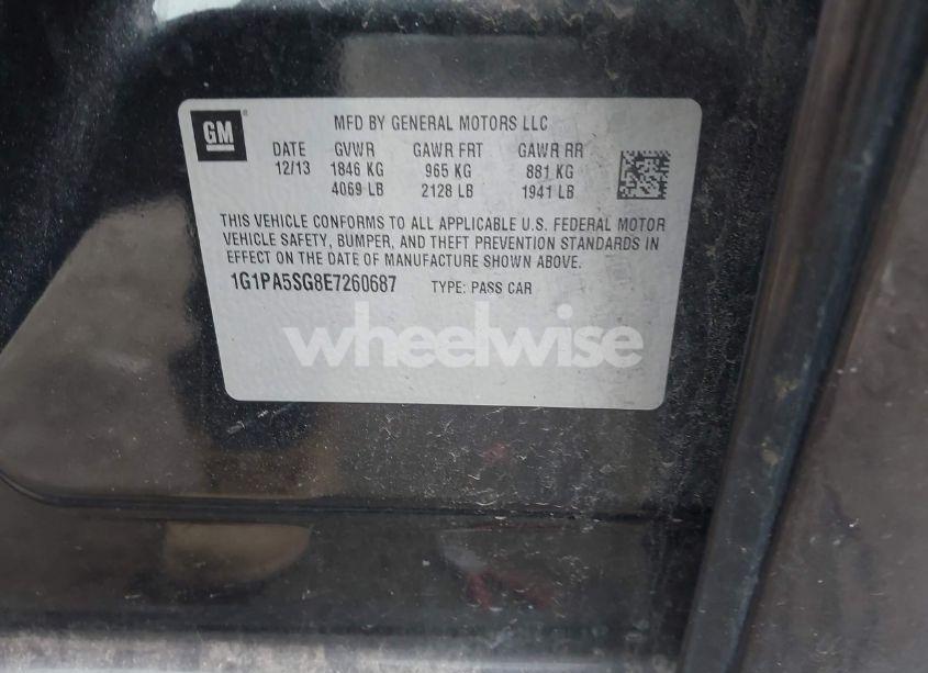 Photo 9 of 2014 Chevrolet Cruze LS AUTO (VIN 1G1PA5SG8E7260687)