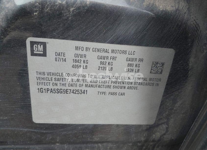 Photo 9 of 2014 Chevrolet Cruze LS AUTO (VIN 1G1PA5SG9E7425341)