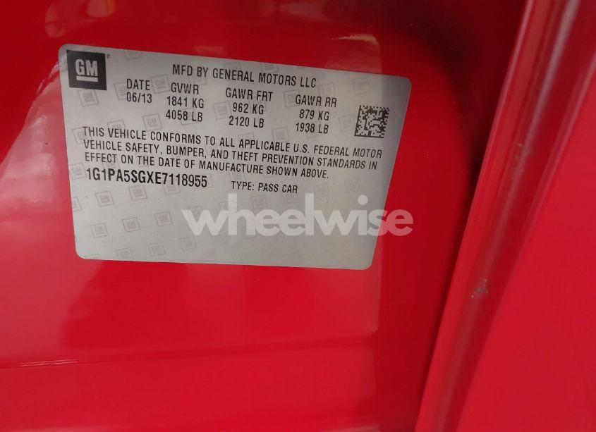 Photo 9 of 2014 Chevrolet Cruze LS AUTO (VIN 1G1PA5SGXE7118955)