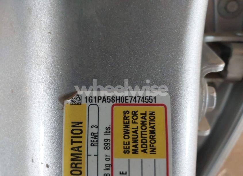 Photo 9 of 2014 Chevrolet Cruze LS AUTO (VIN 1G1PA5SH0E7474551)