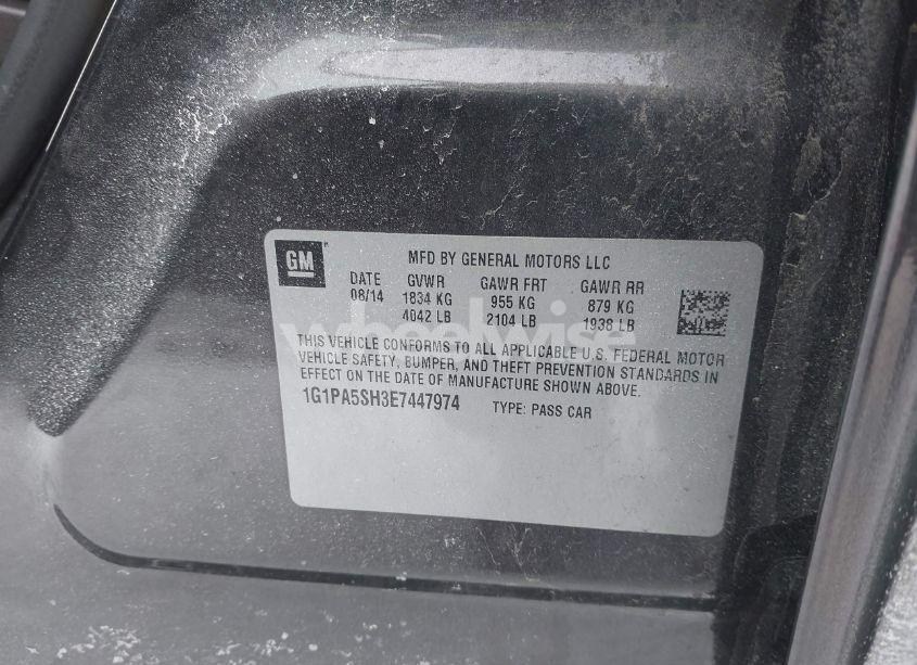 Photo 9 of 2014 Chevrolet Cruze LS AUTO (VIN 1G1PA5SH3E7447974)