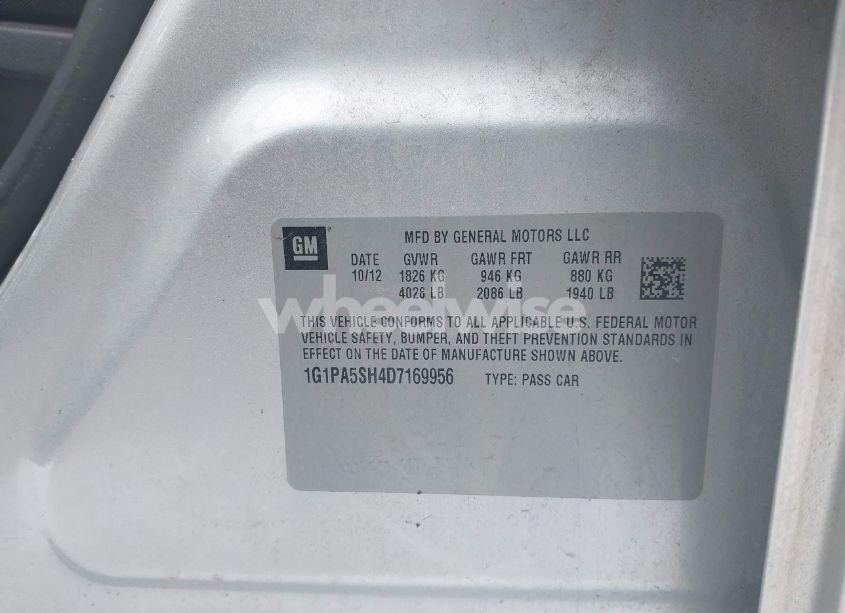 Photo 9 of 2013 Chevrolet Cruze LS AUTO (VIN 1G1PA5SH4D7169956)