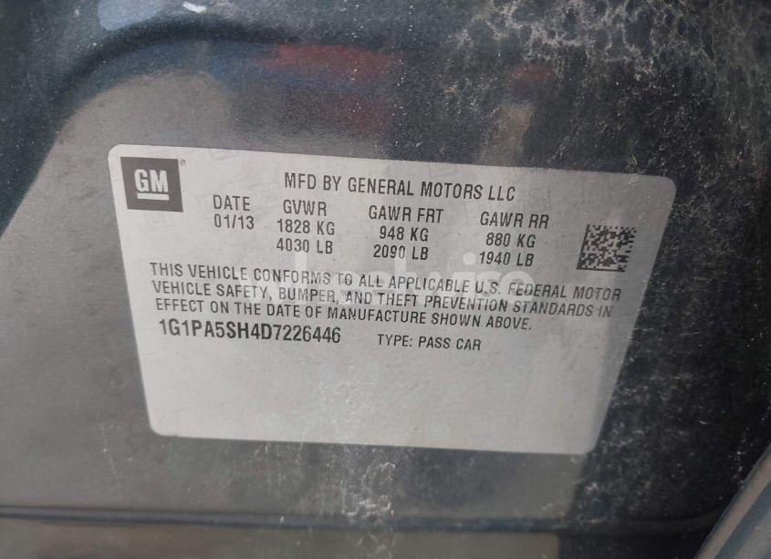 Photo 9 of 2013 Chevrolet Cruze LS AUTO (VIN 1G1PA5SH4D7226446)