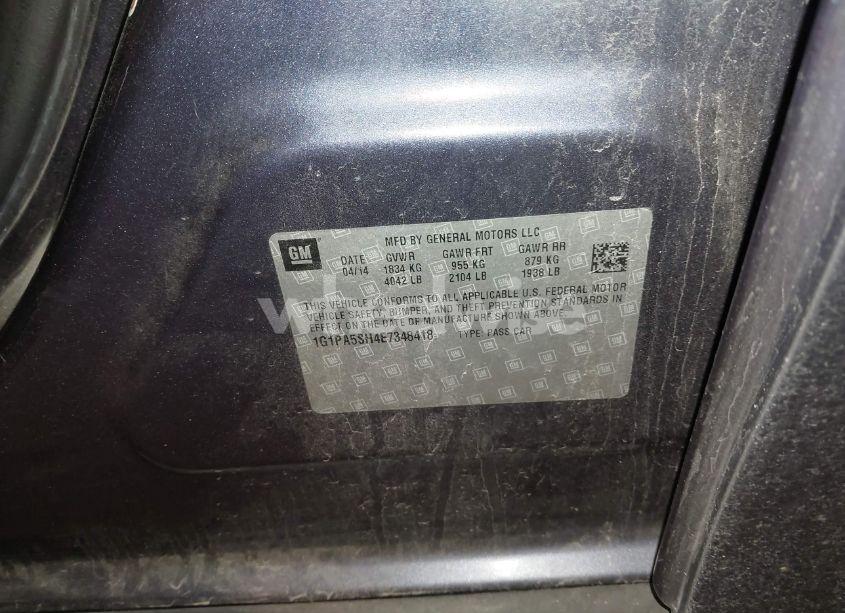 Photo 9 of 2014 Chevrolet Cruze LS AUTO (VIN 1G1PA5SH4E7348418)