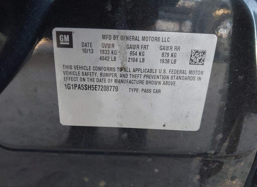 Photo 9 of 2014 Chevrolet Cruze LS AUTO (VIN 1G1PA5SH5E7208779)