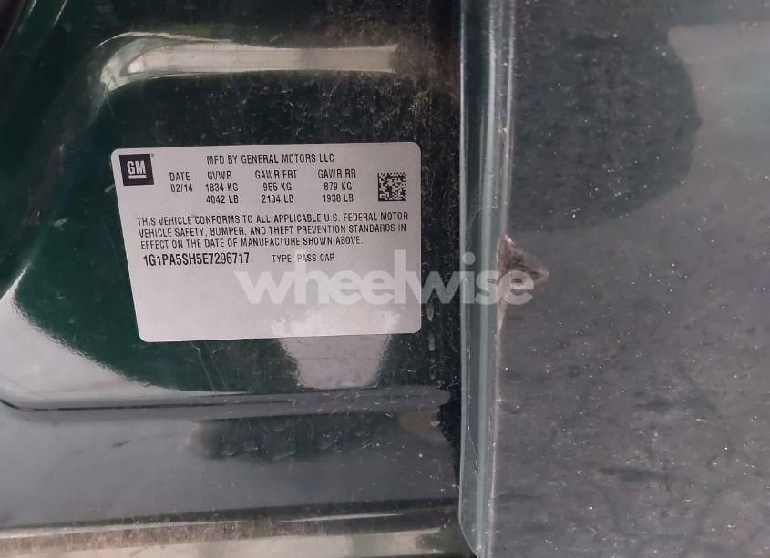 Photo 9 of 2014 Chevrolet Cruze LS AUTO (VIN 1G1PA5SH5E7296717)