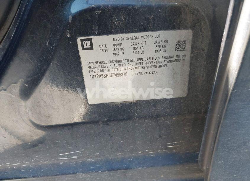 Photo 9 of 2014 Chevrolet Cruze LS AUTO (VIN 1G1PA5SH5E7455378)