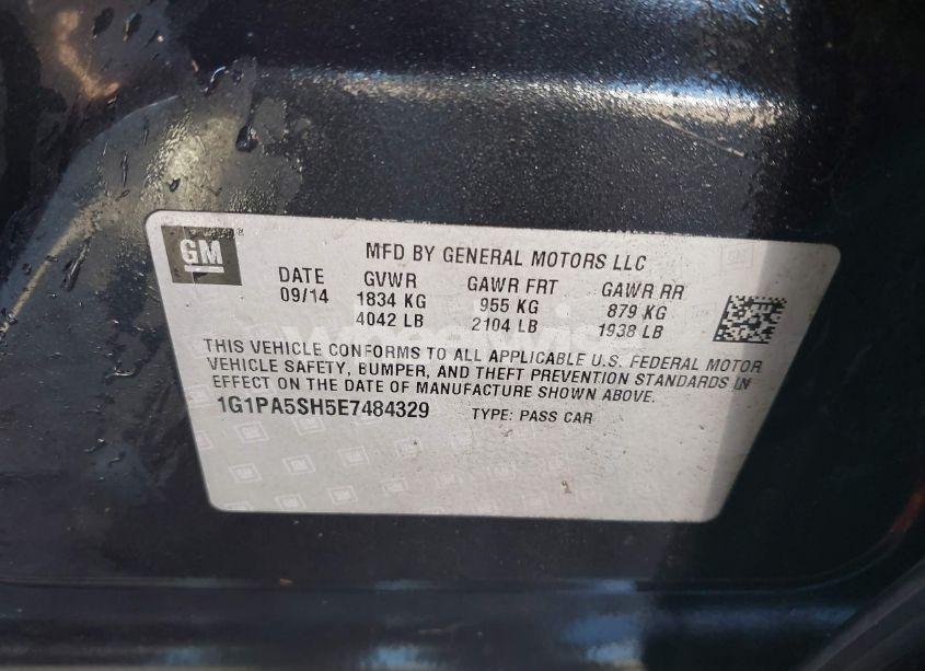 Photo 9 of 2014 Chevrolet Cruze LS AUTO (VIN 1G1PA5SH5E7484329)