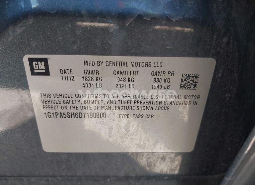 Photo 9 of 2013 Chevrolet Cruze LS AUTO (VIN 1G1PA5SH6D7190808)