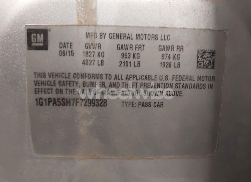 Photo 9 of 2015 Chevrolet Cruze LS AUTO (VIN 1G1PA5SH7F7299328)