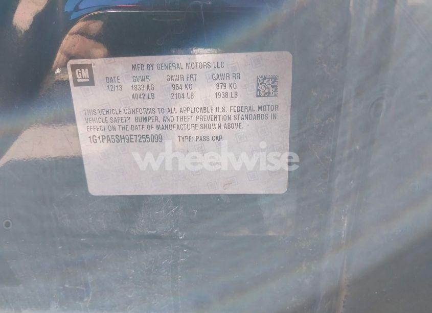 Photo 9 of 2014 Chevrolet Cruze LS AUTO (VIN 1G1PA5SH9E7255099)