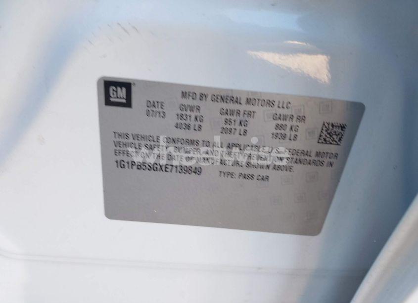 Photo 9 of 2014 Chevrolet Cruze LS MANUAL (VIN 1G1PB5SGXE7139849)