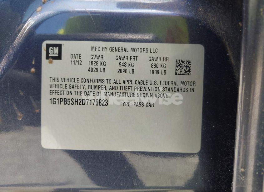 Photo 9 of 2013 Chevrolet Cruze LS MANUAL (VIN 1G1PB5SH2D7176823)