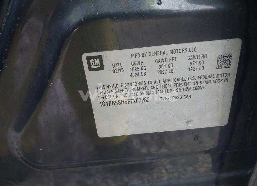 Photo 9 of 2015 Chevrolet Cruze LS MANUAL (VIN 1G1PB5SH5F7207288)