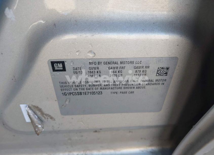 Photo 9 of 2014 Chevrolet Cruze 1LT AUTO (VIN 1G1PC5SB1E7105123)