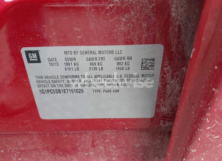 Photo 9 of 2014 Chevrolet Cruze 1LT AUTO (VIN 1G1PC5SB1E7191629)