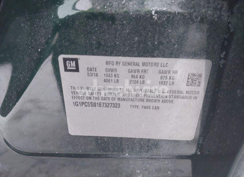 Photo 9 of 2014 Chevrolet Cruze 1LT AUTO (VIN 1G1PC5SB1E7327323)