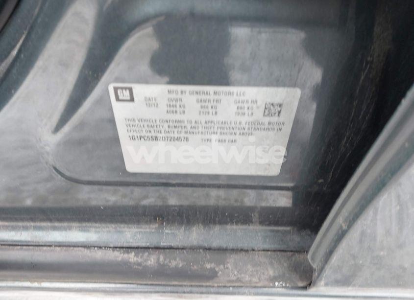 Photo 9 of 2013 Chevrolet Cruze 1LT AUTO (VIN 1G1PC5SB2D7204578)