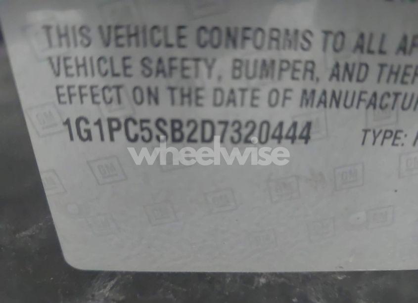 Photo 9 of 2013 Chevrolet Cruze 1LT AUTO (VIN 1G1PC5SB2D7320444)