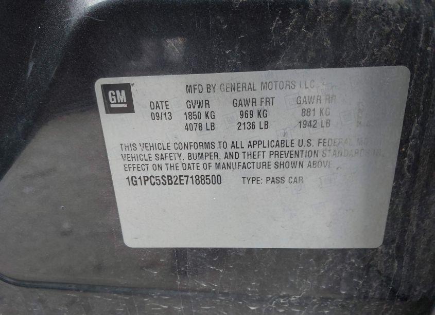 Photo 9 of 2014 Chevrolet Cruze 1LT AUTO (VIN 1G1PC5SB2E7188500)