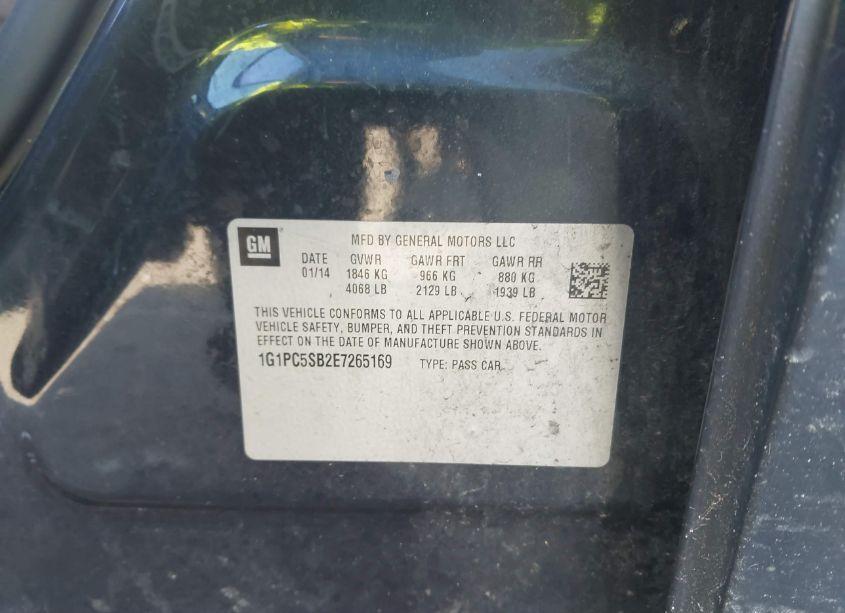 Photo 9 of 2014 Chevrolet Cruze 1LT AUTO (VIN 1G1PC5SB2E7265169)