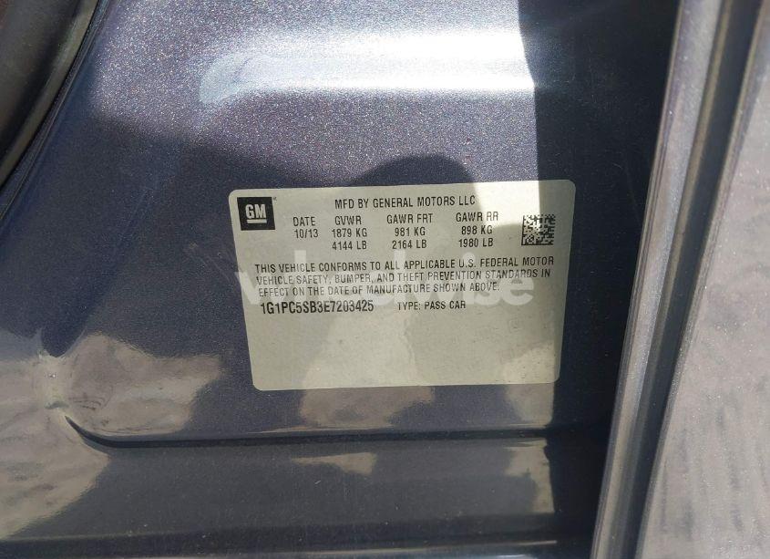 Photo 9 of 2014 Chevrolet Cruze 1LT AUTO (VIN 1G1PC5SB3E7203425)