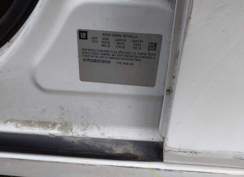 Photo 9 of 2014 Chevrolet Cruze 1LT AUTO (VIN 1G1PC5SB3E7308630)