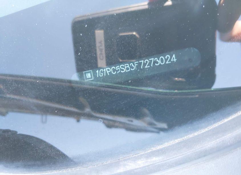 Photo 9 of 2015 Chevrolet Cruze 1LT AUTO (VIN 1G1PC5SB3F7273024)