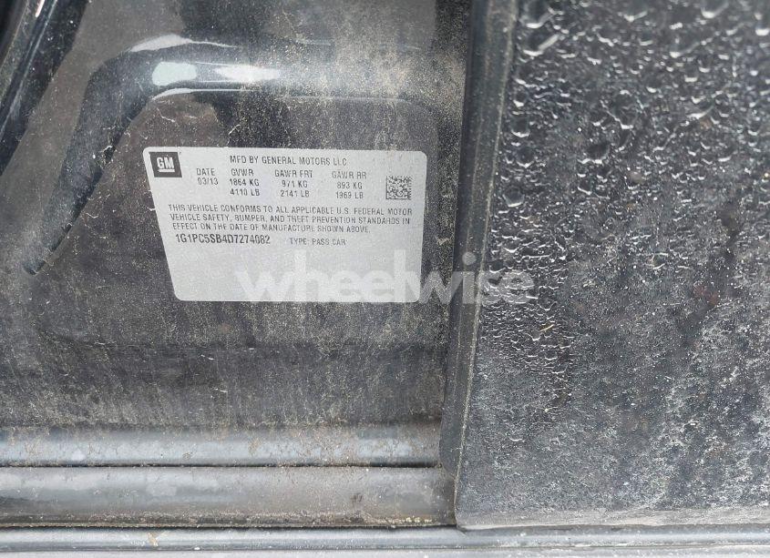 Photo 9 of 2013 Chevrolet Cruze 1LT AUTO (VIN 1G1PC5SB4D7274082)