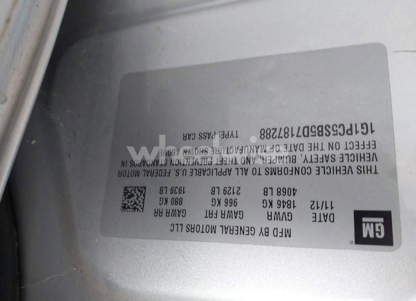 Photo 9 of 2013 Chevrolet Cruze 1LT AUTO (VIN 1G1PC5SB5D7187288)