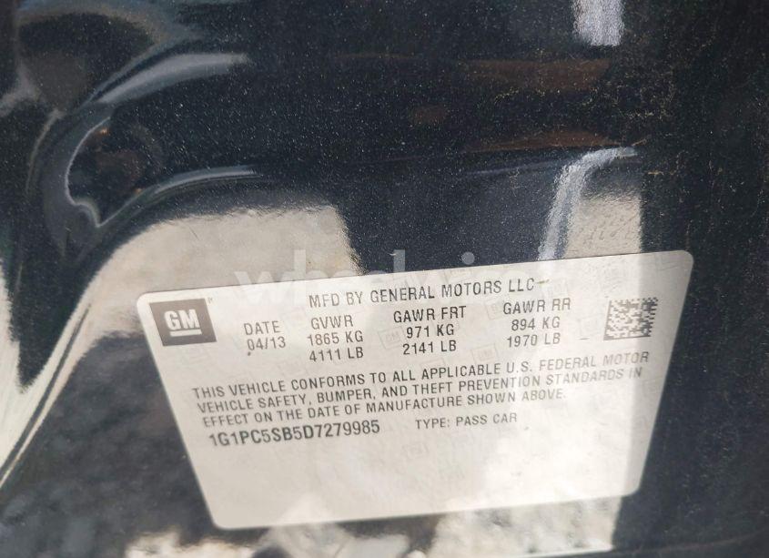 Photo 9 of 2013 Chevrolet Cruze 1LT AUTO (VIN 1G1PC5SB5D7279985)