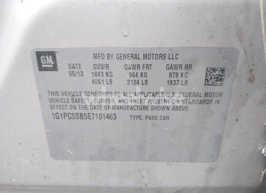 Photo 9 of 2014 Chevrolet Cruze 1LT AUTO (VIN 1G1PC5SB5E7101463)