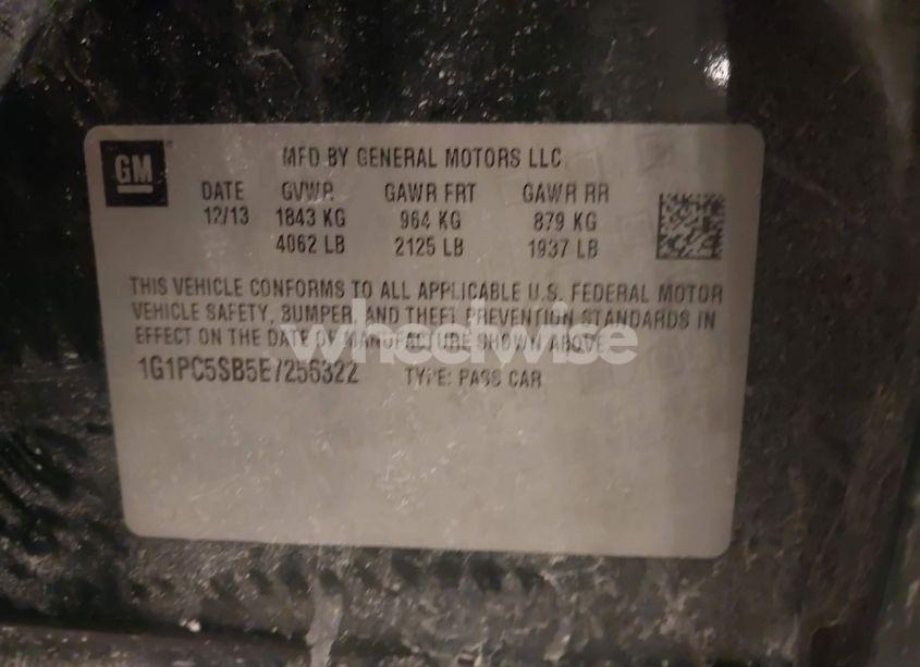 Photo 9 of 2014 Chevrolet Cruze 1LT AUTO (VIN 1G1PC5SB5E7256322)