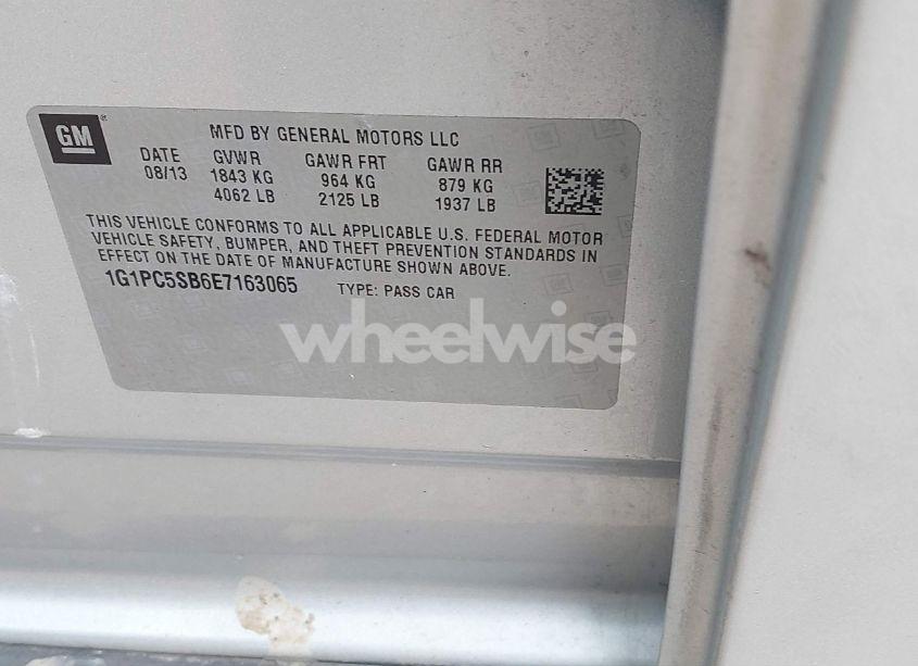 Photo 9 of 2014 Chevrolet Cruze 1LT AUTO (VIN 1G1PC5SB6E7163065)