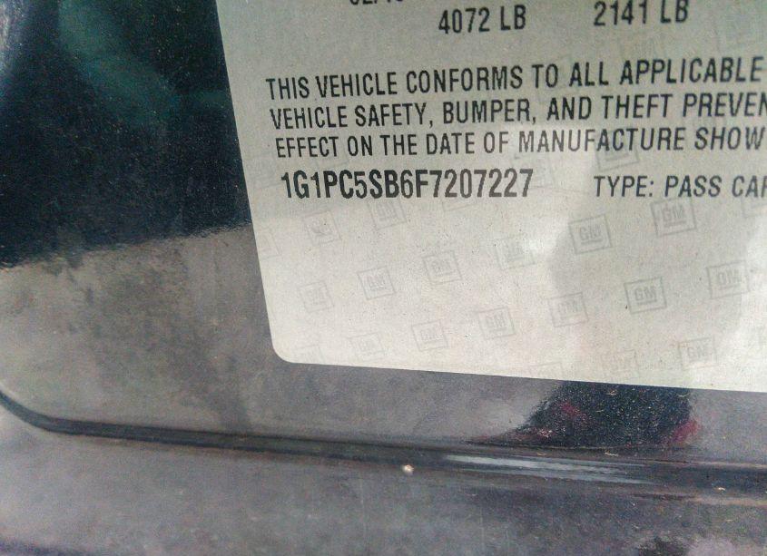 Photo 9 of 2015 Chevrolet Cruze 1LT AUTO (VIN 1G1PC5SB6F7207227)