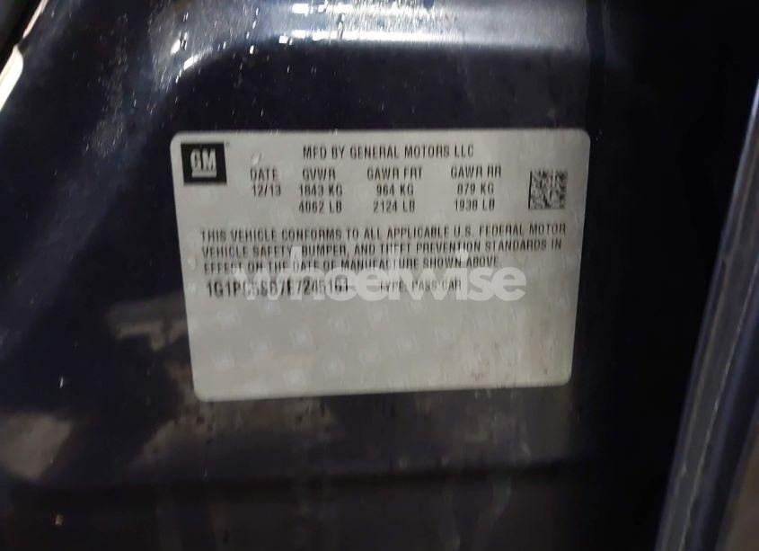 Photo 9 of 2014 Chevrolet Cruze 1LT AUTO (VIN 1G1PC5SB7E7245161)