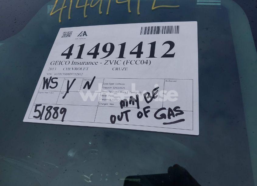 Photo 13 of 2013 Chevrolet Cruze 1LT AUTO (VIN 1G1PC5SB8D7152812)