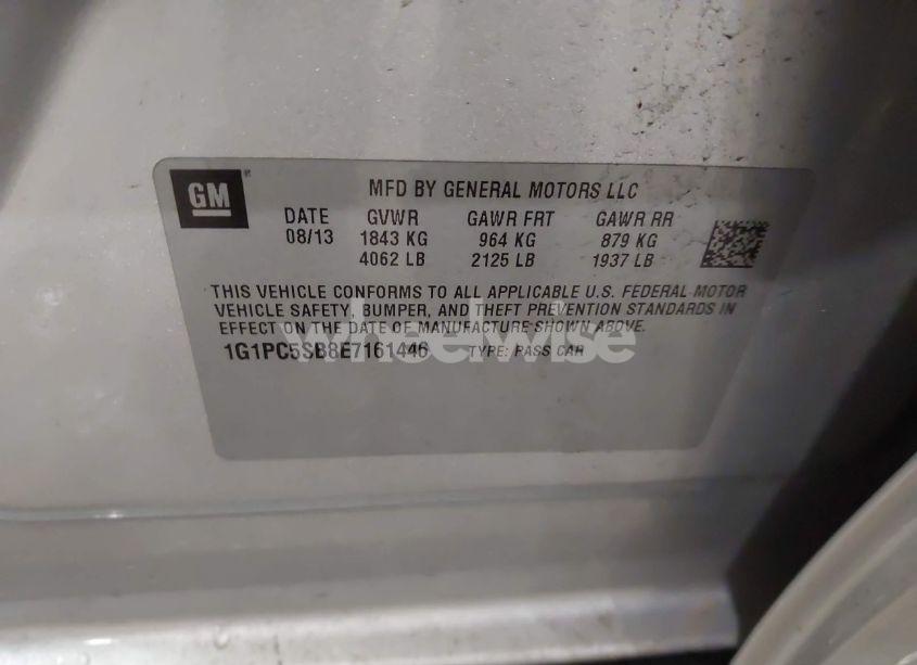 Photo 9 of 2014 Chevrolet Cruze 1LT AUTO (VIN 1G1PC5SB8E7161446)